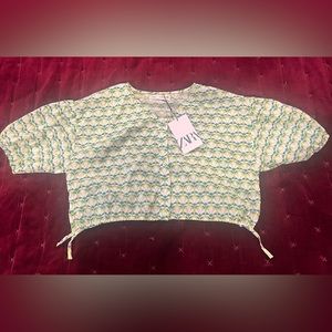 Zara girls crop blouse